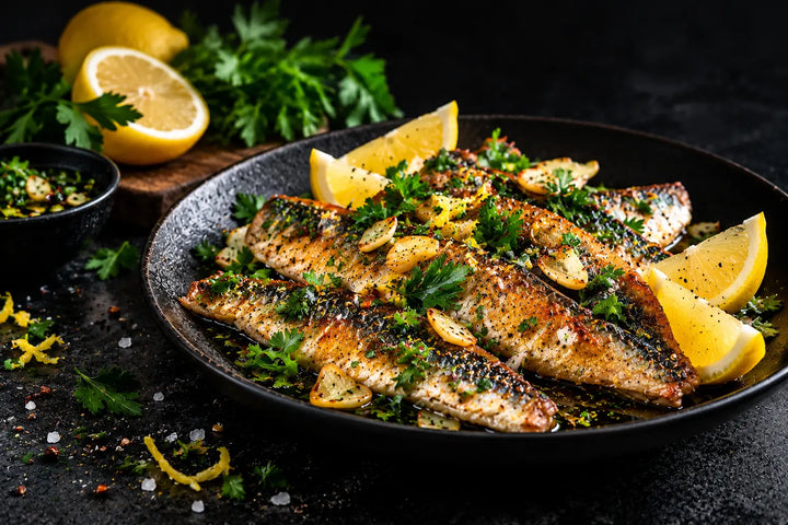 Pan-Fried Australian Sardine Fillets with Lemon, Garlic & Parsley