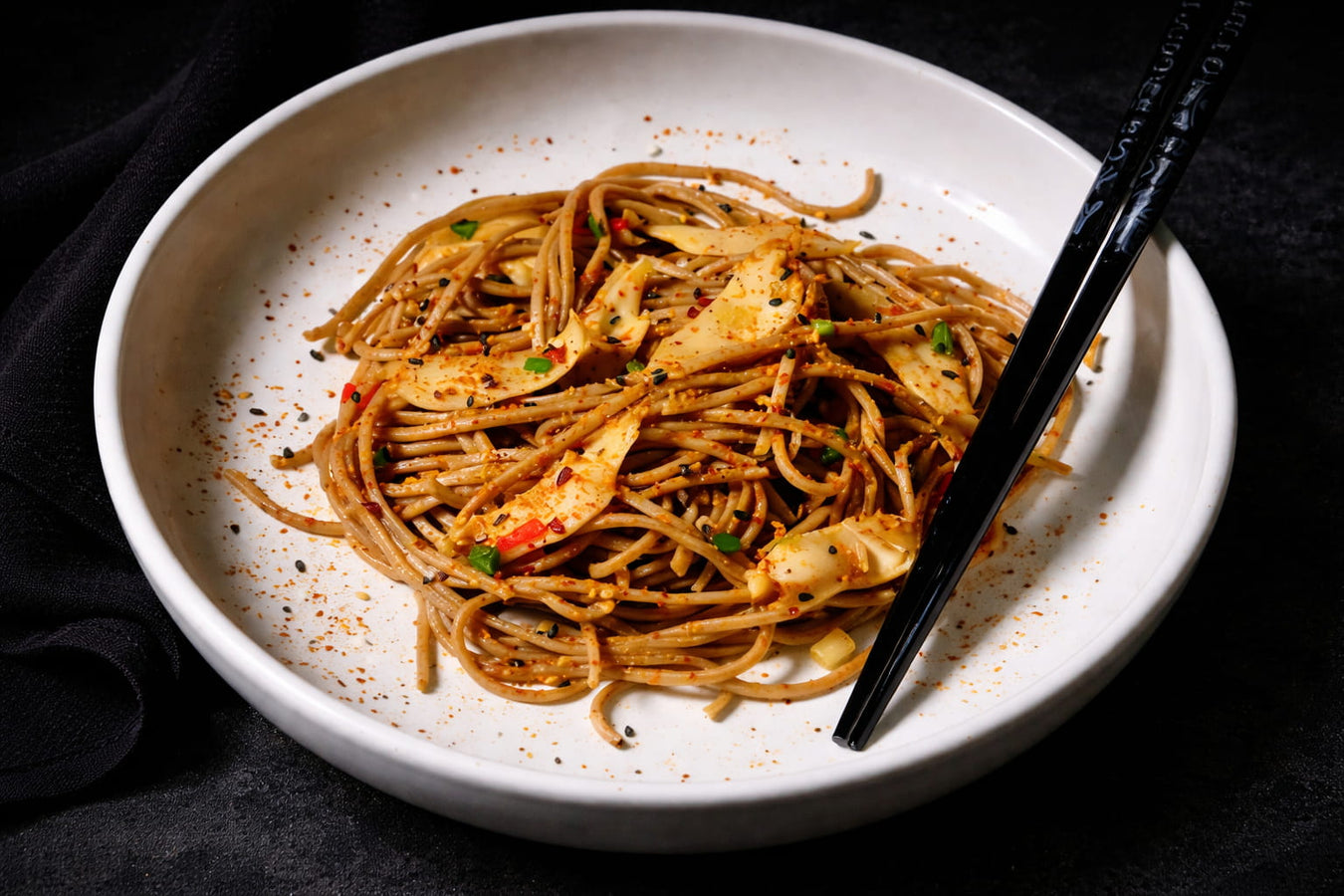 Abalone Sautéed With Soba Noodles