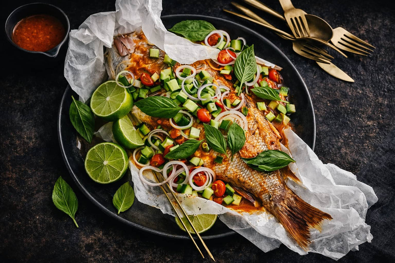 Grilled Salmon With Apple Slaw