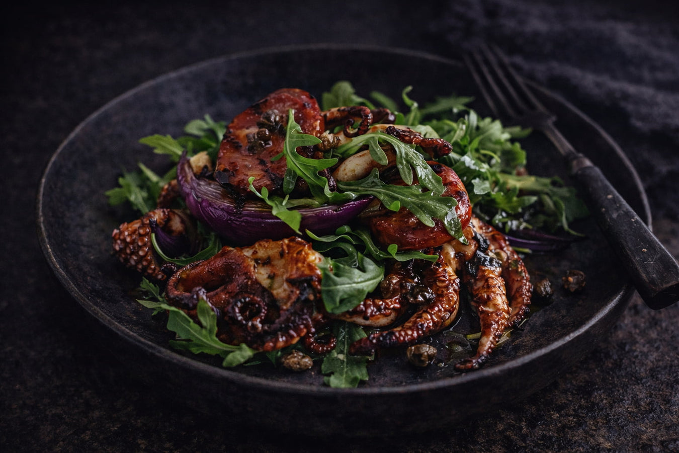 Barbecued Octopus And Chorizo Salad