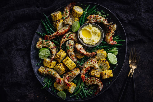 BBQ Lobster With Corn And Ginger Butter