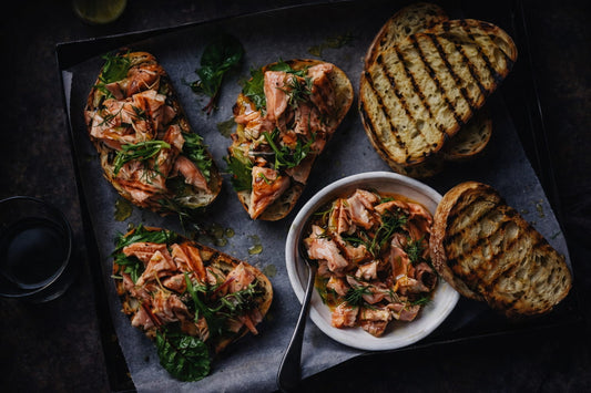 BBQ Salmon Bruschetta