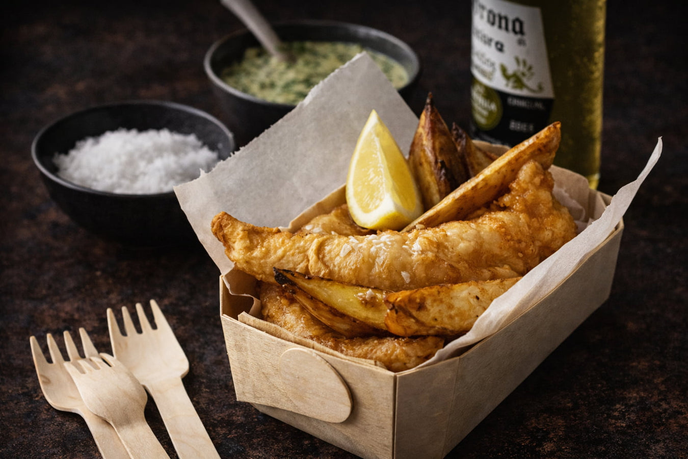 Classic Crispy Beer Battered Fish And Chips