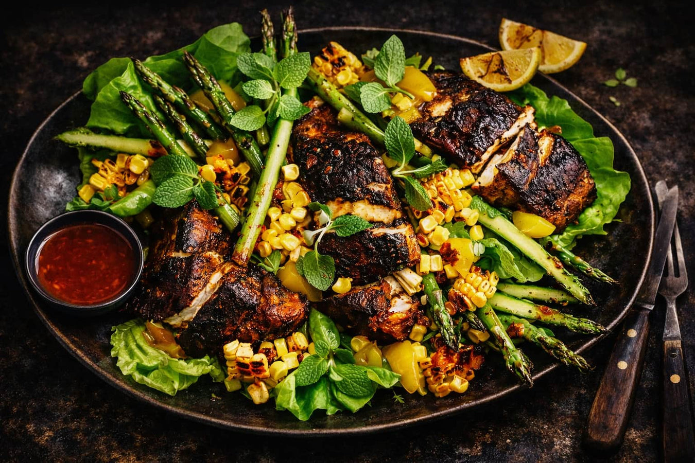 Cajun Barramundi And Corn Salad