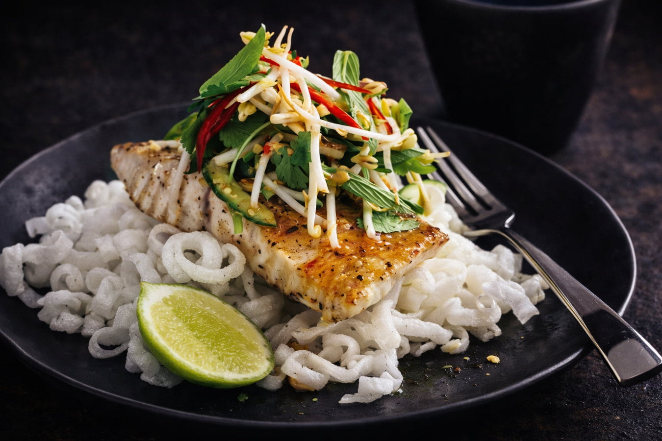Chargrilled Kingfish With Asian Chilli Salad
