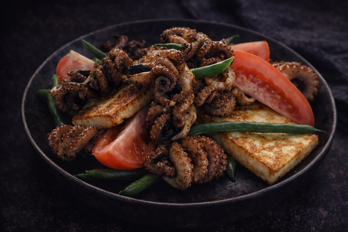 Chargrilled Octopus And Haloumi Salad