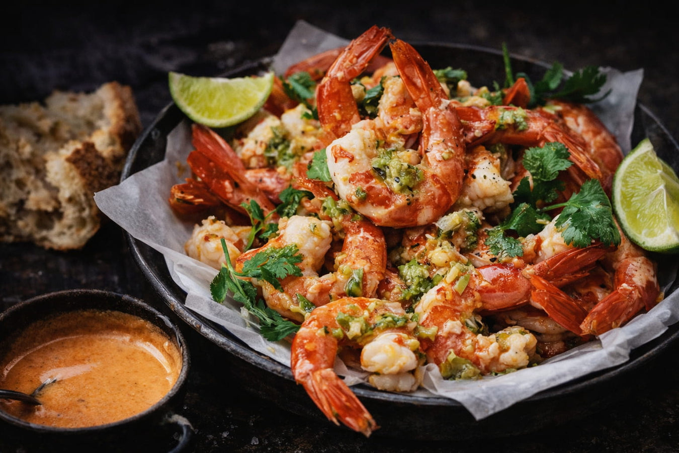 Chilli And Lime King Prawns With Chipotle Mayonnaise