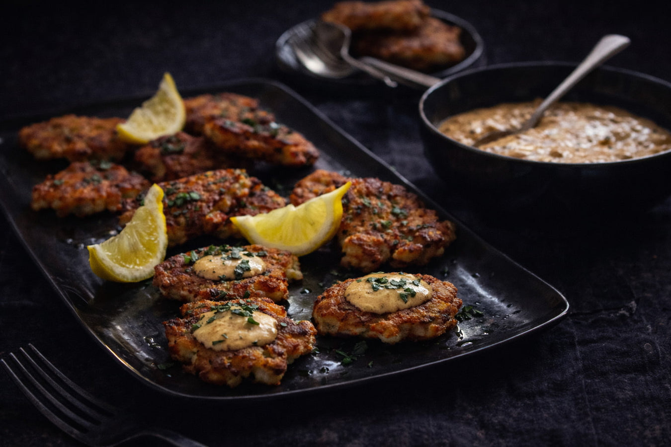 Crab Fritters With Remoulade Sauce