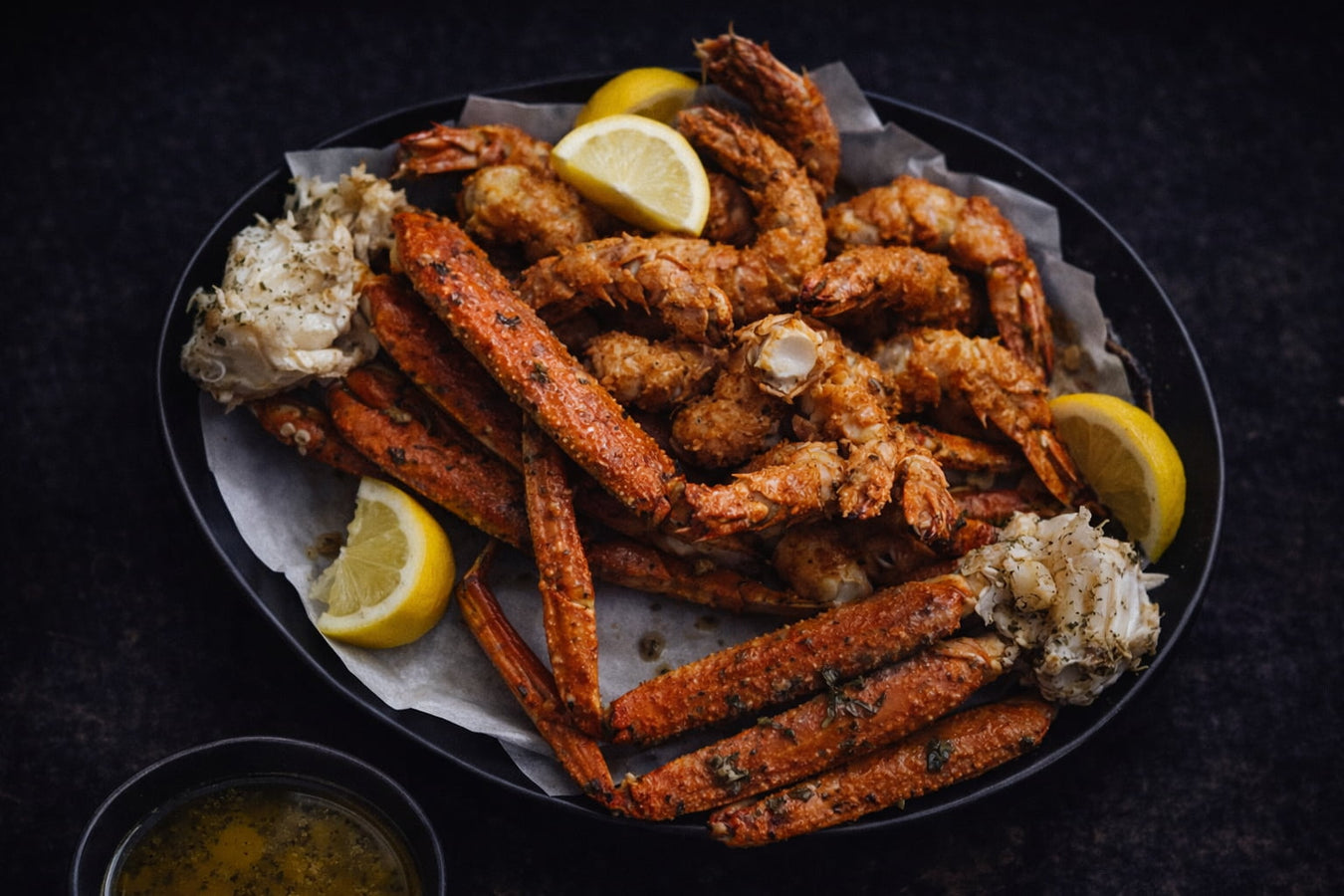 Crab Legs With Garlic Butter Sauce
