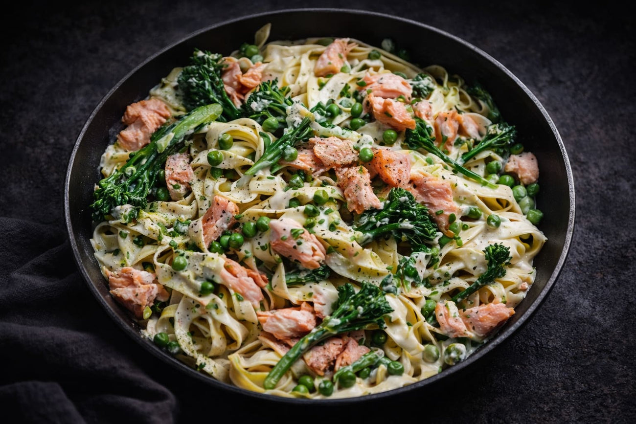 Creamy Fettuccine With Smoked Trout