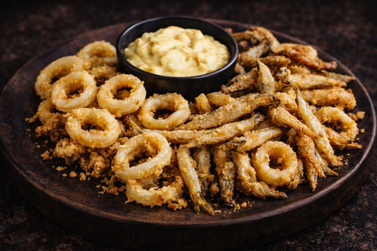 Crisp Whitebait And Calamari With Quince Aioli