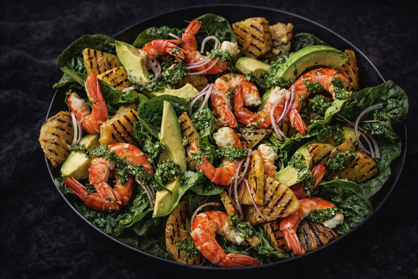 Cuban Prawn, Avocado And Pineapple Salad