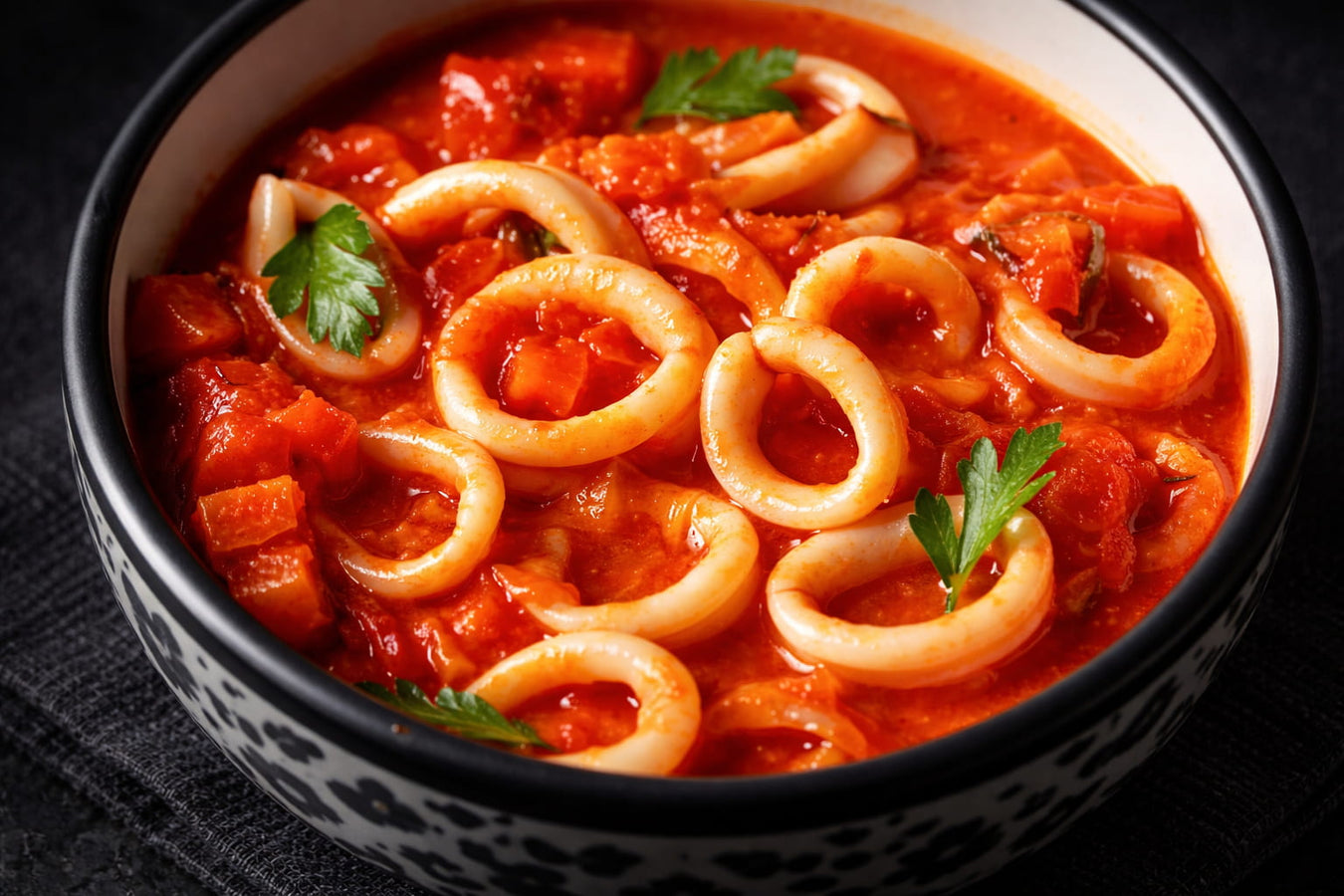Cuttlefish With Tomato And Peas