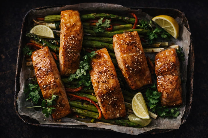 Easy Asian Salmon Tray Bake
