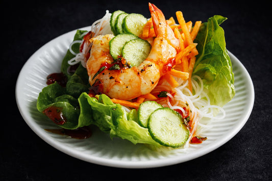 Garlic Prawn Lettuce Cups
