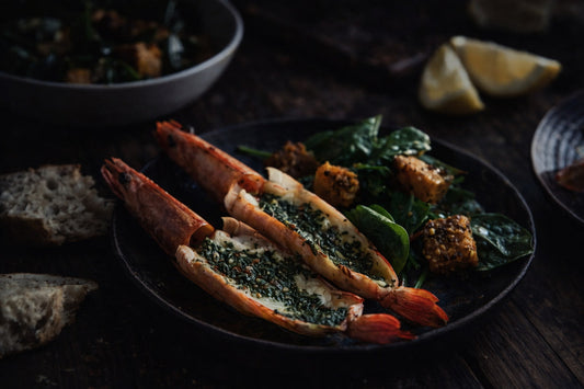 Grilled Paradise Prawns With Herb Marinade