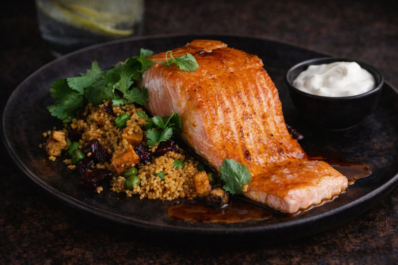 Jewelled Couscous With Ocean Trout
