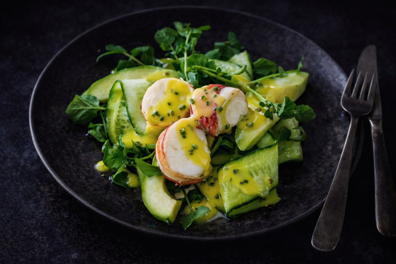 Lobster And Watercress Salad With Lime Butter