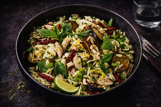 Mediterranean Style Mackerel Pasta Salad