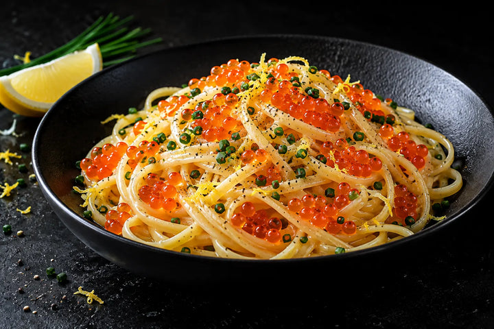 Ocean Trout Caviar Linguine with Lemon, Butter & Chives