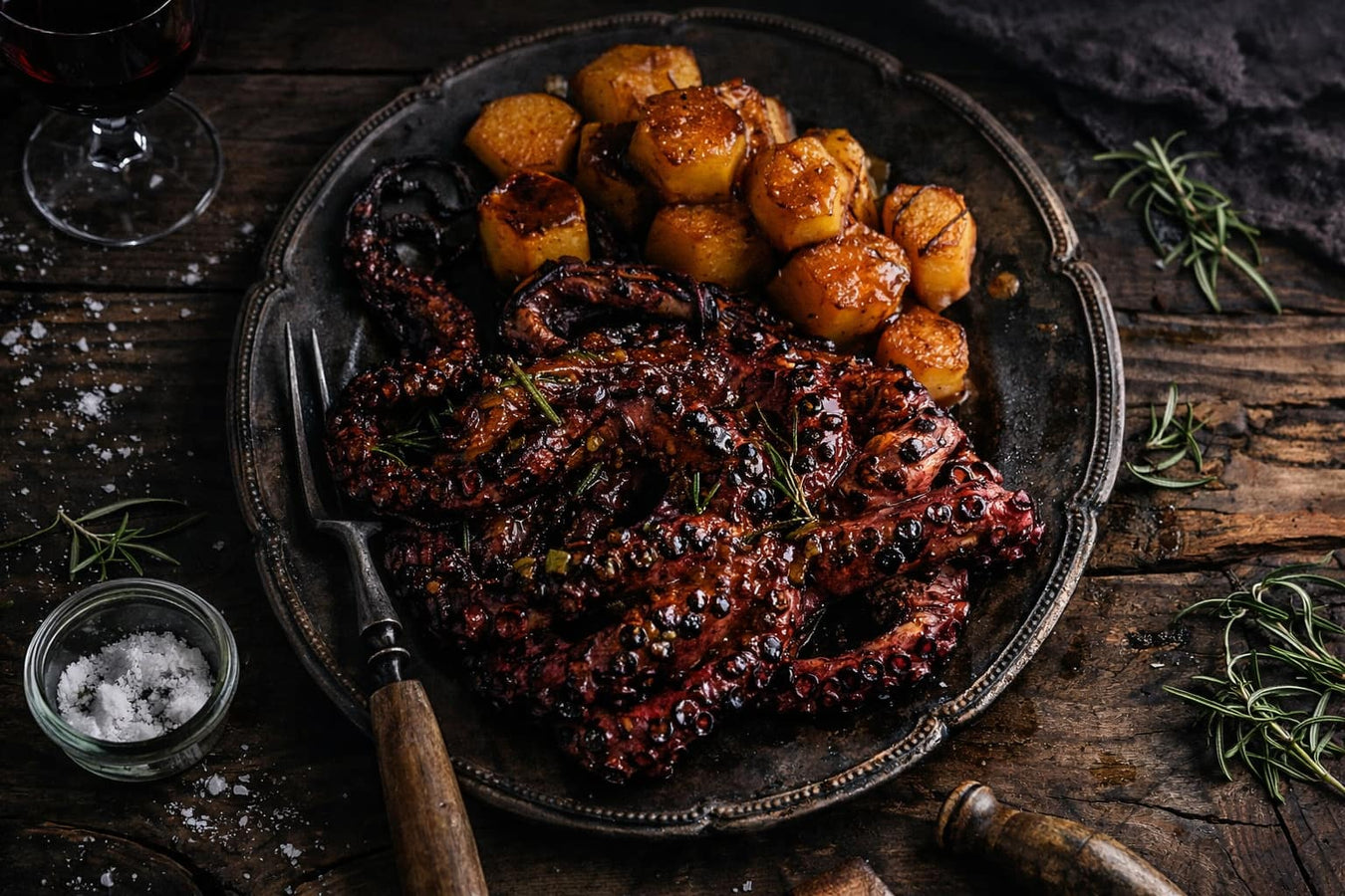 Octopus In Red Wine And Tomato