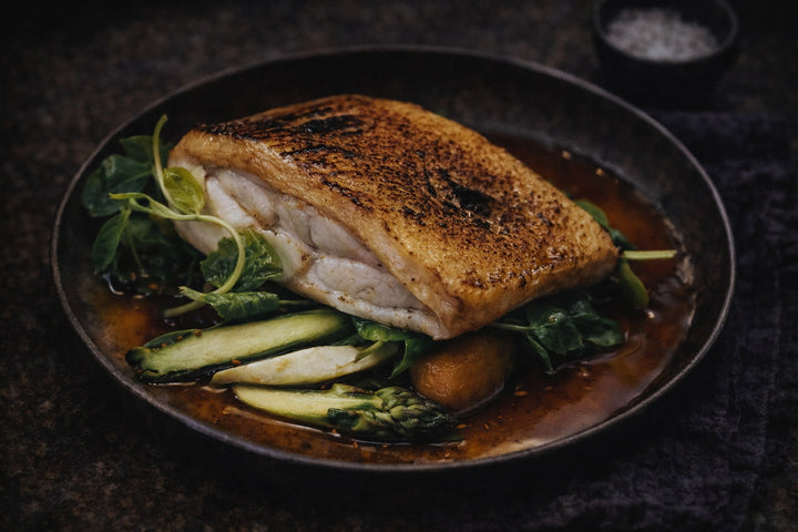 Oven-Roasted Blue Eye Cod with Mustard Crust