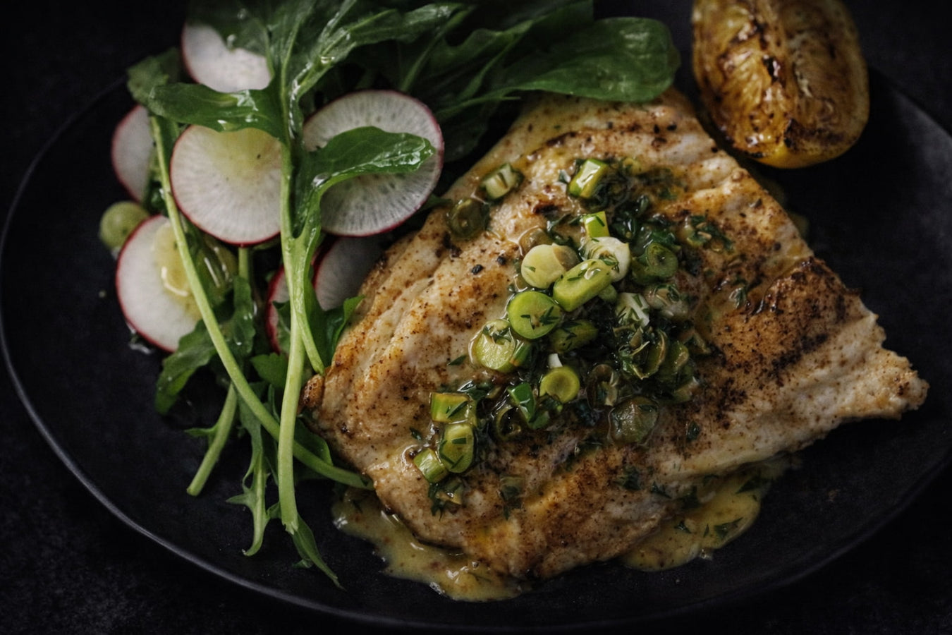 Panko Whiting With Lemon Dill Sauce