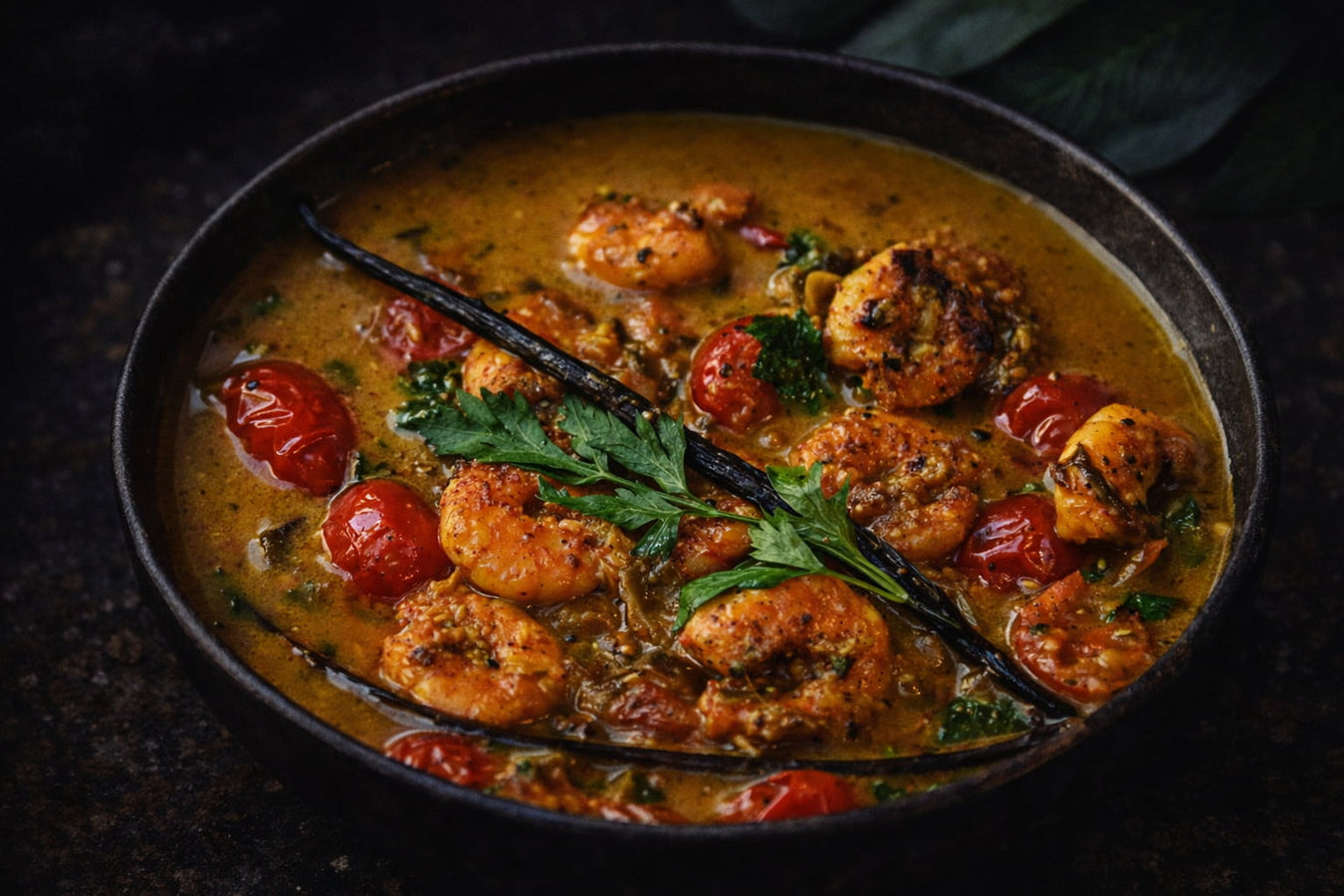 Paradise Prawns With Turmeric, Vanilla Bean And Coconut Curry