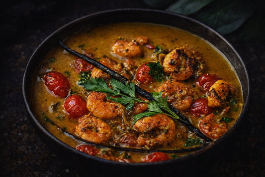 Paradise Prawns With Turmeric, Vanilla Bean And Coconut Curry