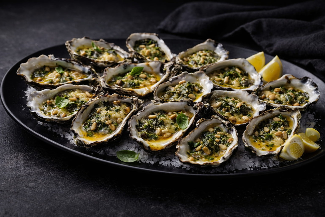 Perfect Pesto Oysters