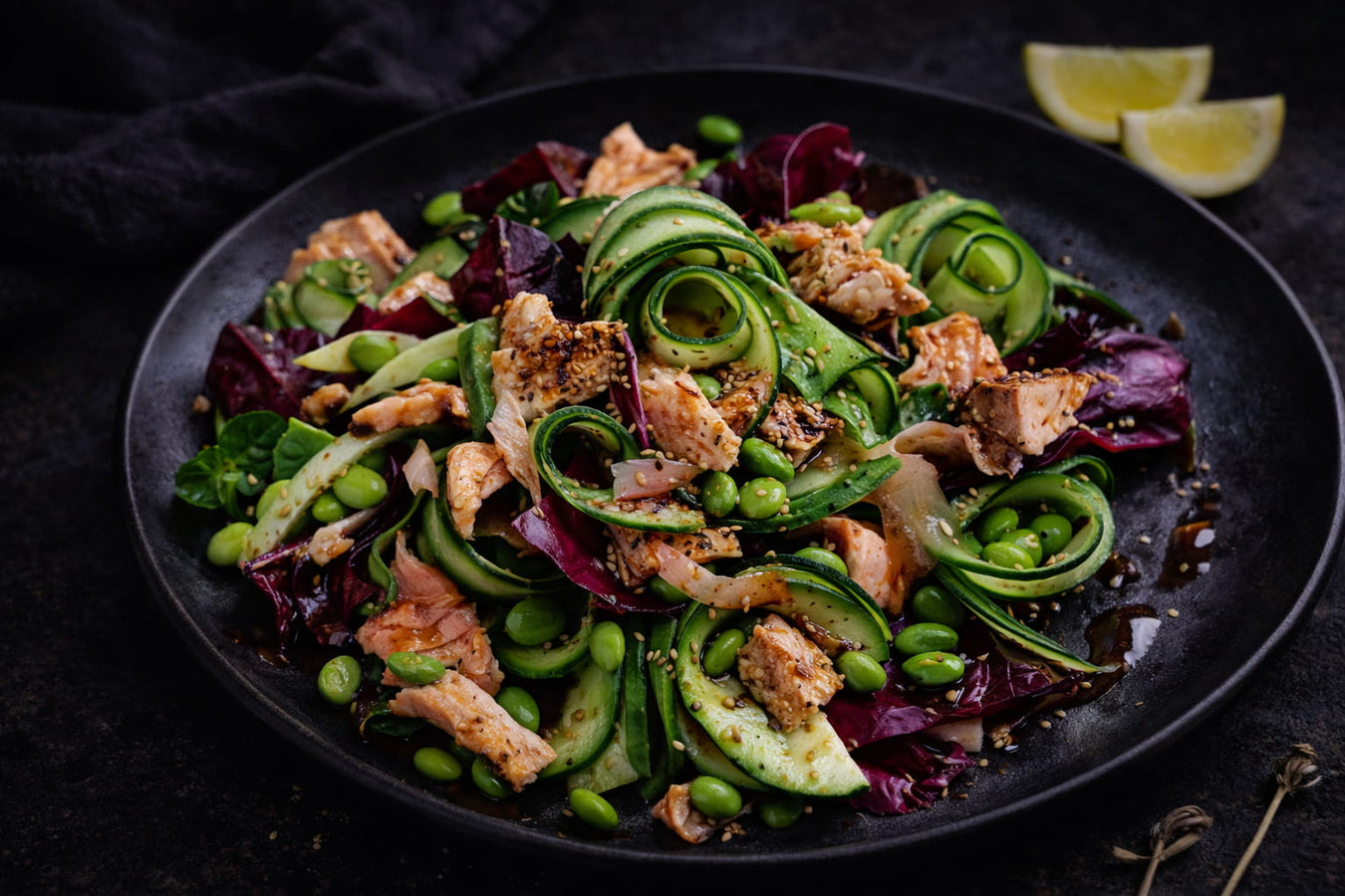 Pickled Cucumber Salad With Smoked Salmon