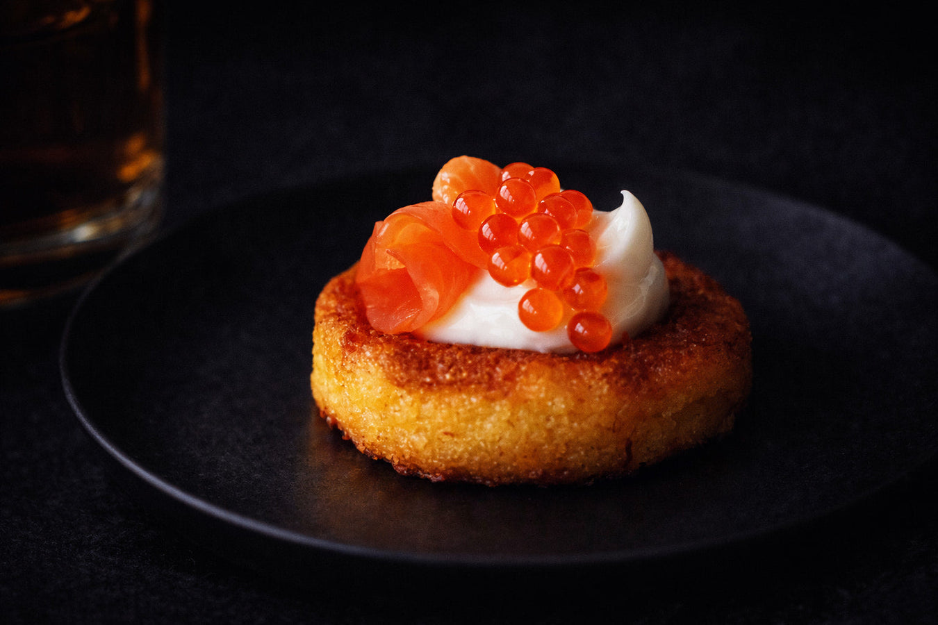 Saffron French Toast With Smoked Salmon And Salmon Roe