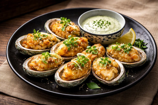 Sake Steamed Abalone With Liver Sauce