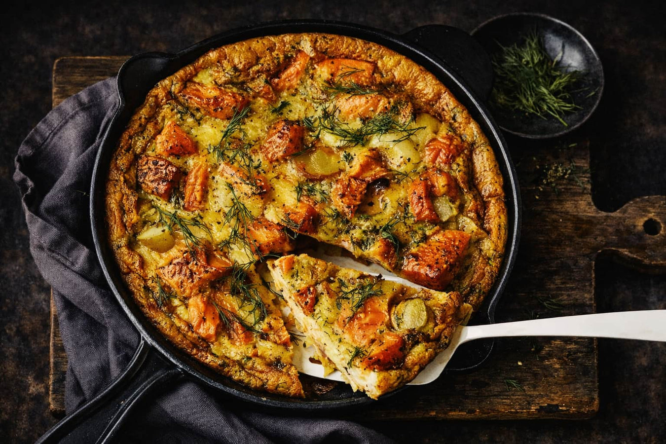 Salmon and Leek Frittata