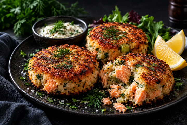 Salmon Head & Frame Fish Cakes with Potato & Herbs