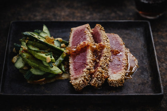 Sesame Crusted Tuna With Chilli And Ginger Dressing
