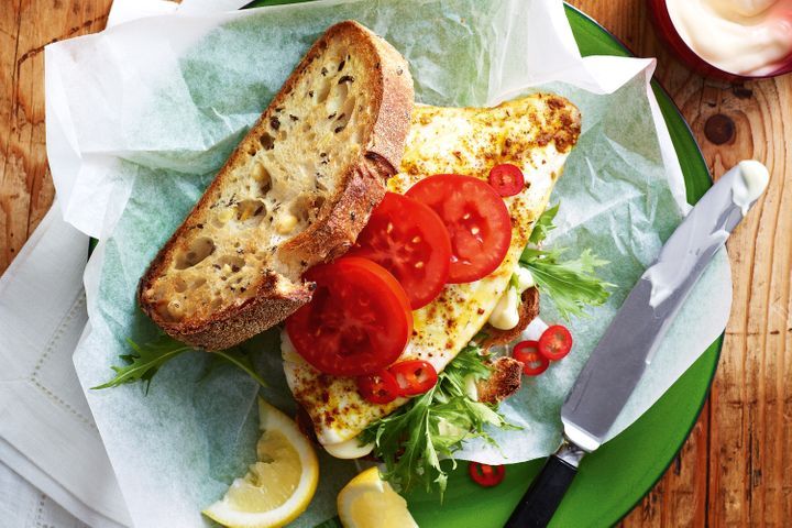 Snapper Burgers on baking paper.