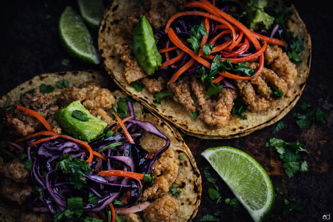 Squid Tacos with Sweet Chilli Slaw