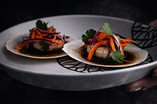 Steamed Scallops With Chinese Pickled Vegetables