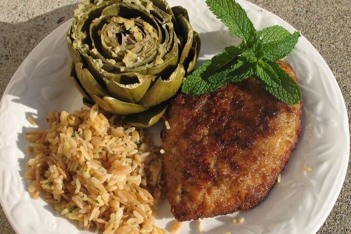 Traditional Abalone on a white plate.