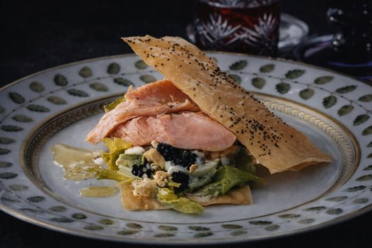 Trout With Egg, Celery And Caviar Sauce