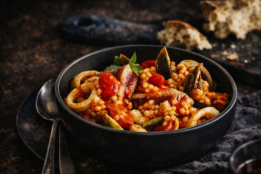 Tuna with Pearl Couscous