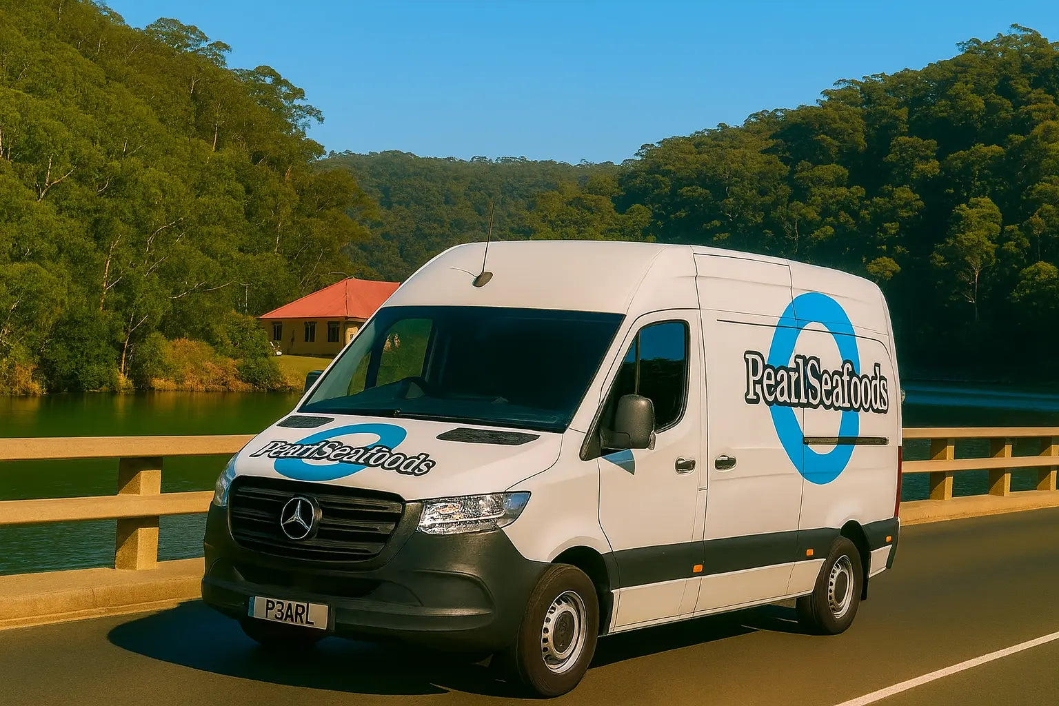 Pearl Seafoods van delivery fresh seafood in the upper north shore of Sydney.
