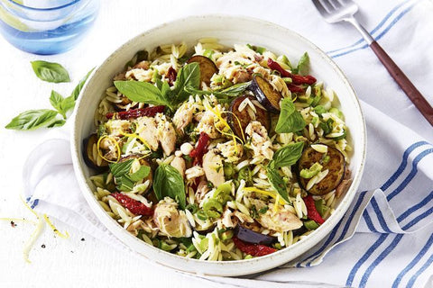 Mediterranean Style Mackerel Pasta Salad