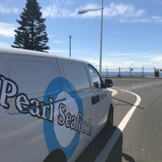 Pearl Seafoods van delivering fresh seafood across Sydney 6 days a week