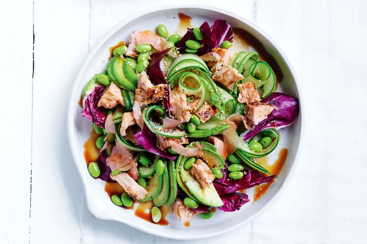 Pickled Cucumber Salad With Smoked Salmon